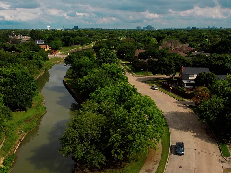 Plano Texas And River