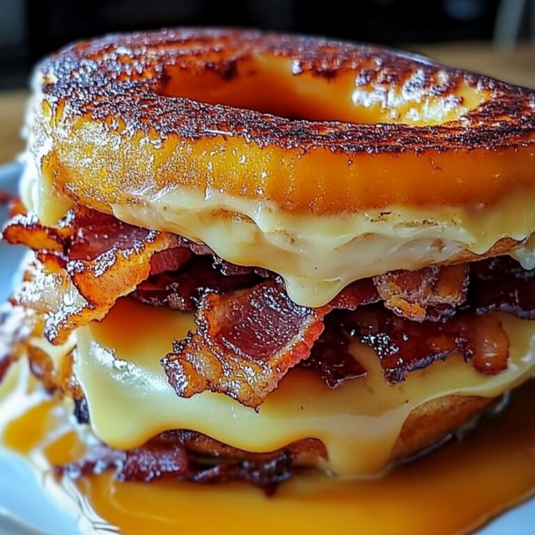 Indulgent Donut Grilled Cheese with Bacon Maple Recipe