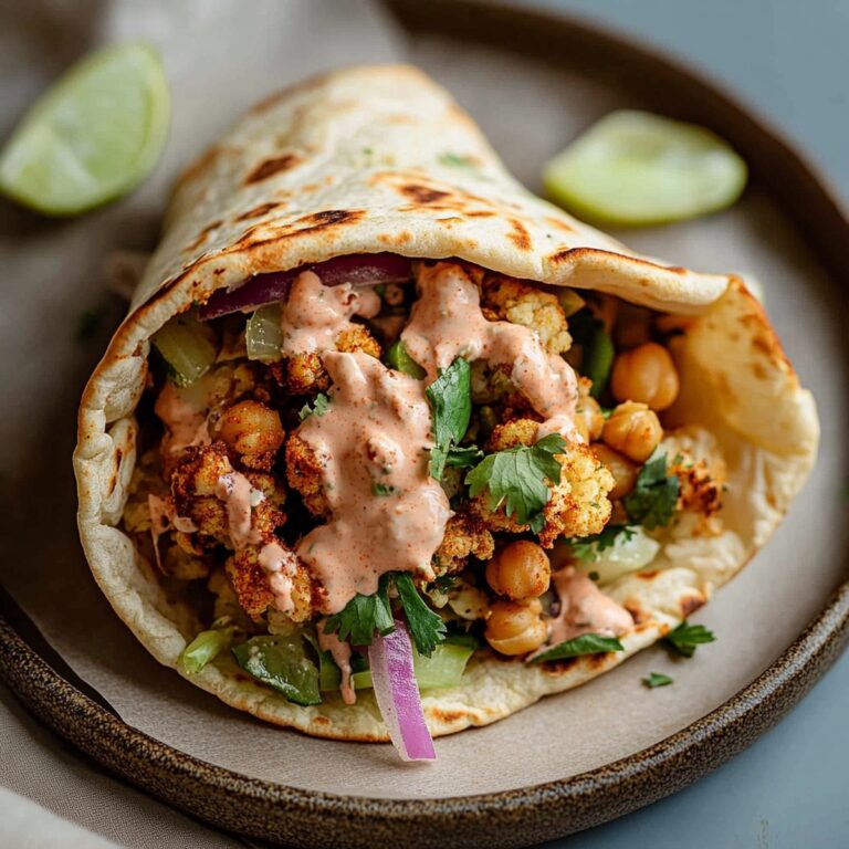 Vibrant Chili Lime Chickpea Cauliflower Wrap Recipe