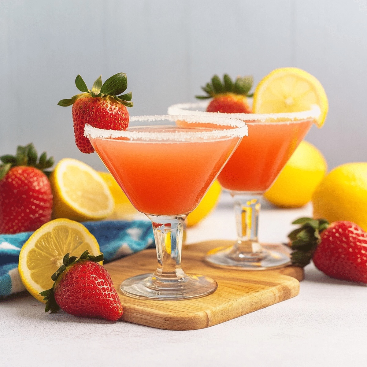 Strawberry Lemon Drop Martini Recipe