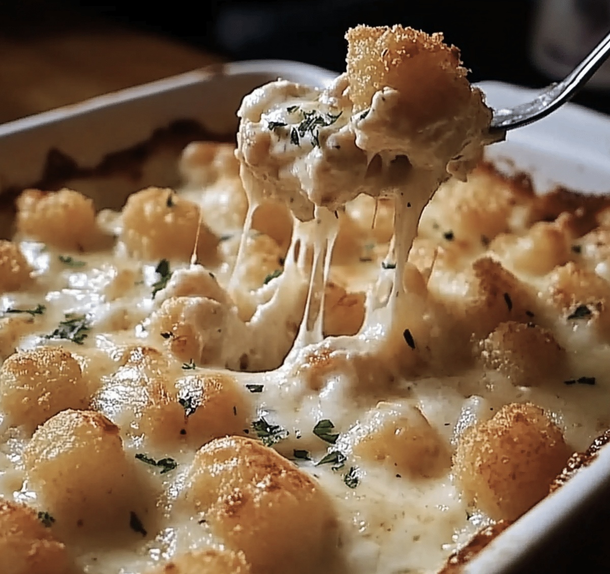 Chicken Alfredo Tater Tot Casserole Recipe