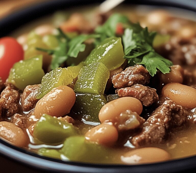 Slow Cooker Pinto Beans, Green Chile And Beef Recipe