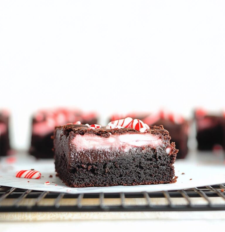 Festive Candy Cane Brownies Recipe