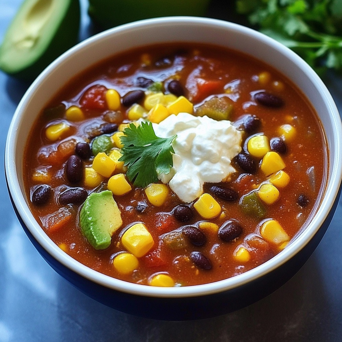 Hearty Vegetarian Taco Soup Recipe