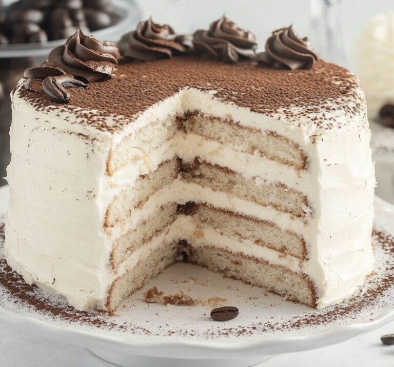Silky Coffee Tiramisu Cake Recipe
