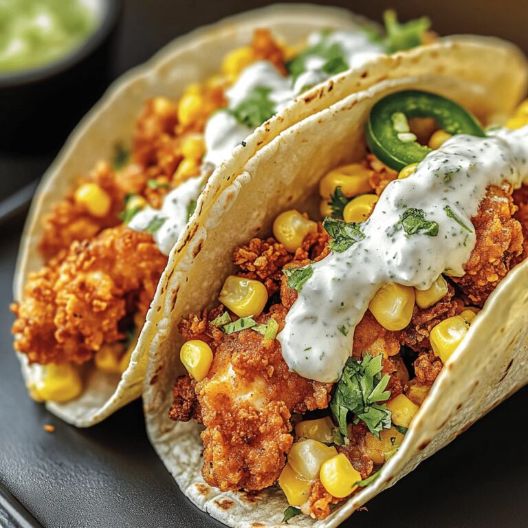Fried Chicken Street Corn Taco With Jalapeno Recipe
