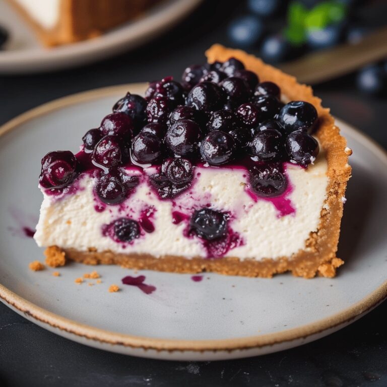 Silky No Bake Blueberry Cheesecake Recipe