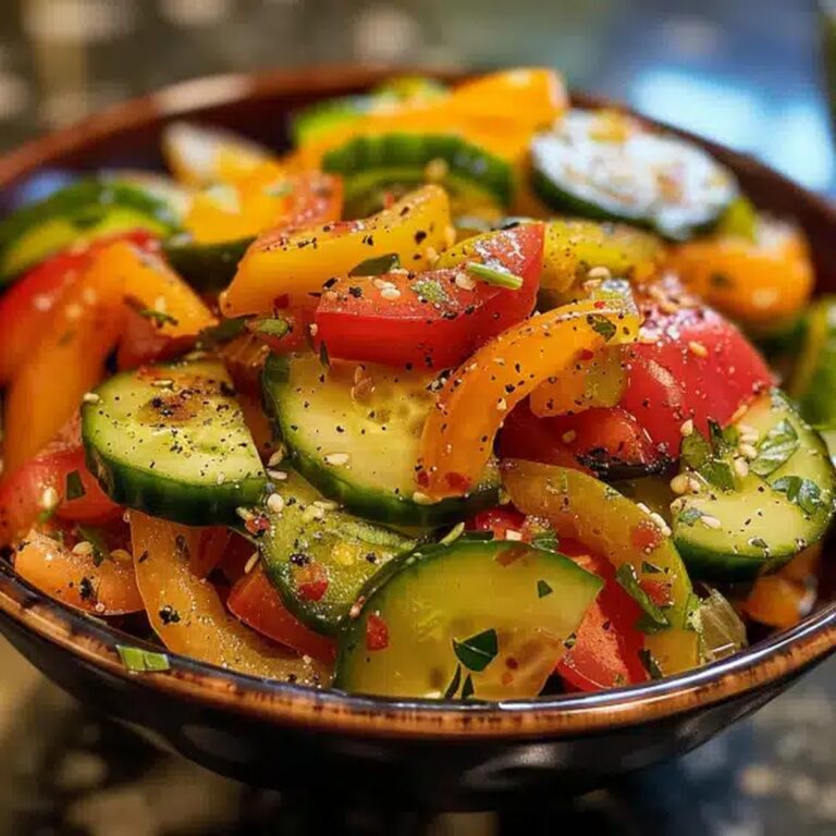 Crisp Cucumber & Bell Pepper Salad Recipe