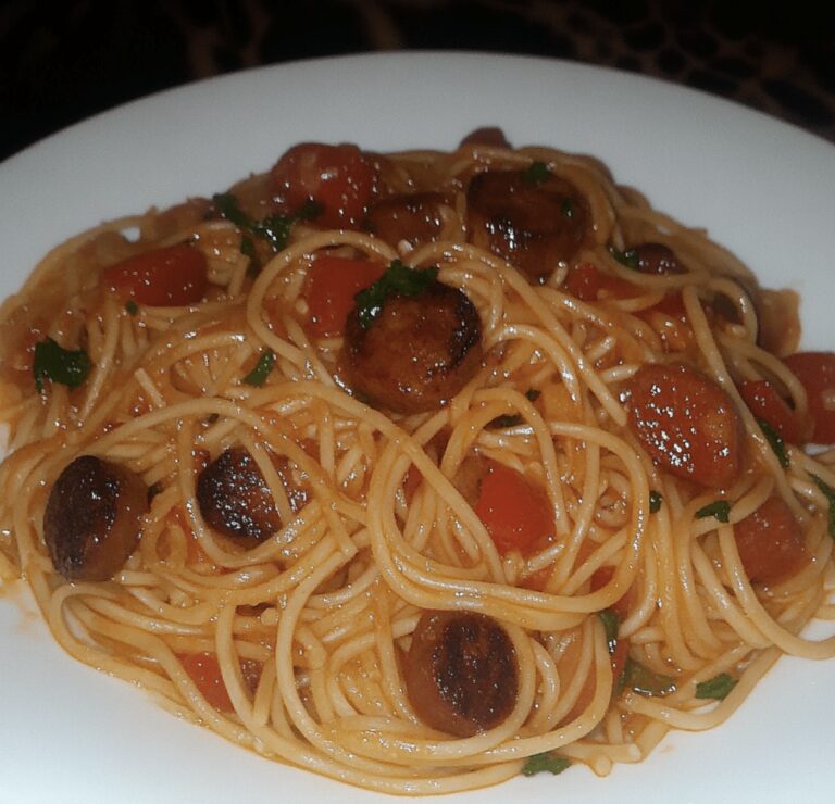 Fried Spaghetti Sausages Recipe