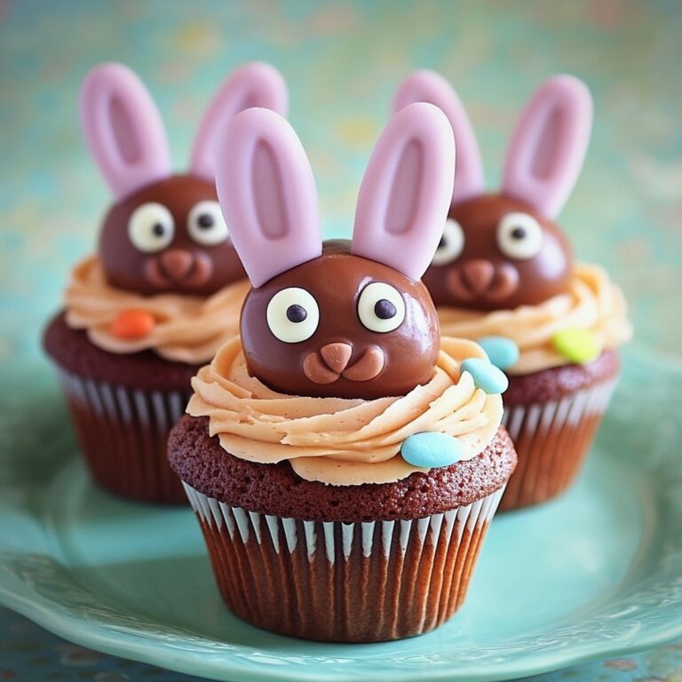 Sweet Reeses Cup Easter Bunny Cupcakes Recipe