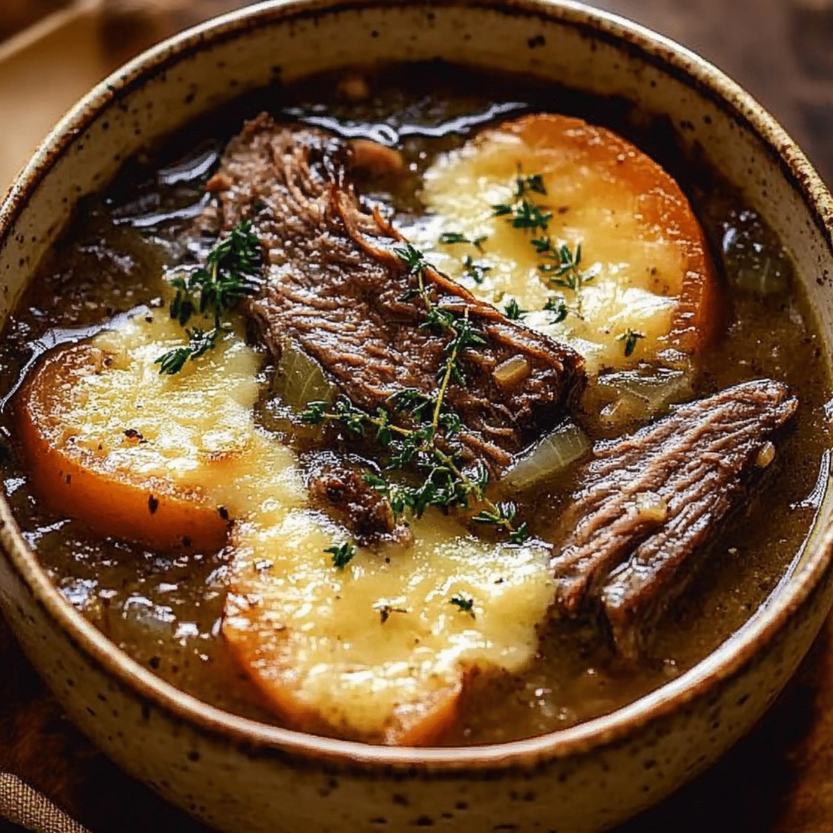 French Onion Beef Short Rib Soup Recipe