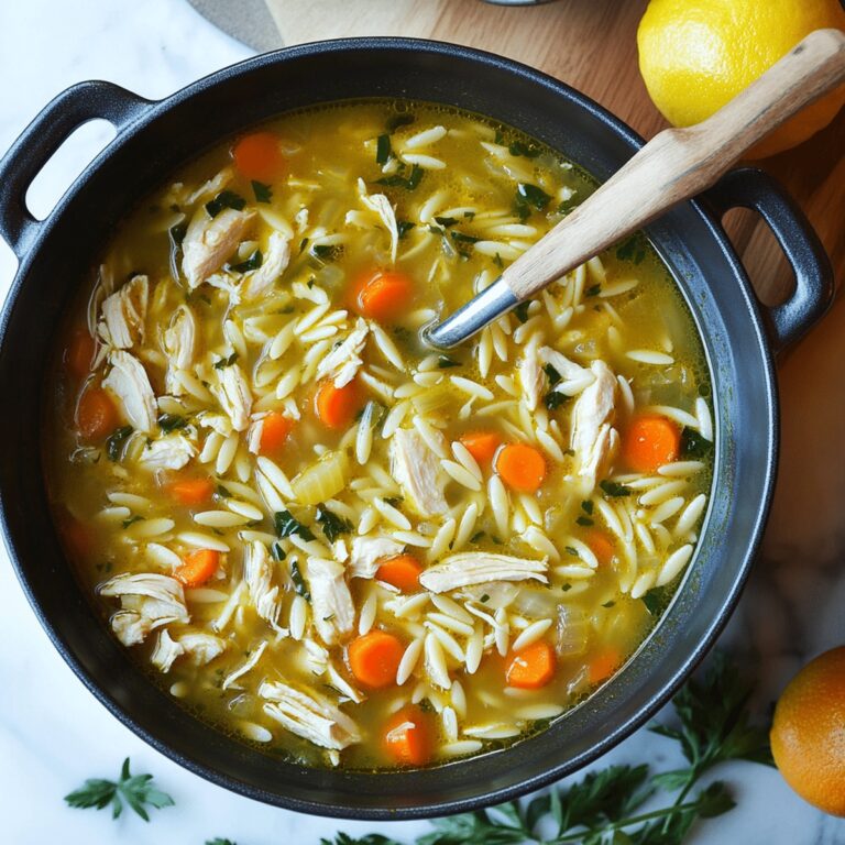 Hearty Lemon Chicken Orzo Soup Recipe