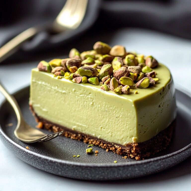 Dreamy Pistachio Cheesecake With Pistachio Topping Recipe