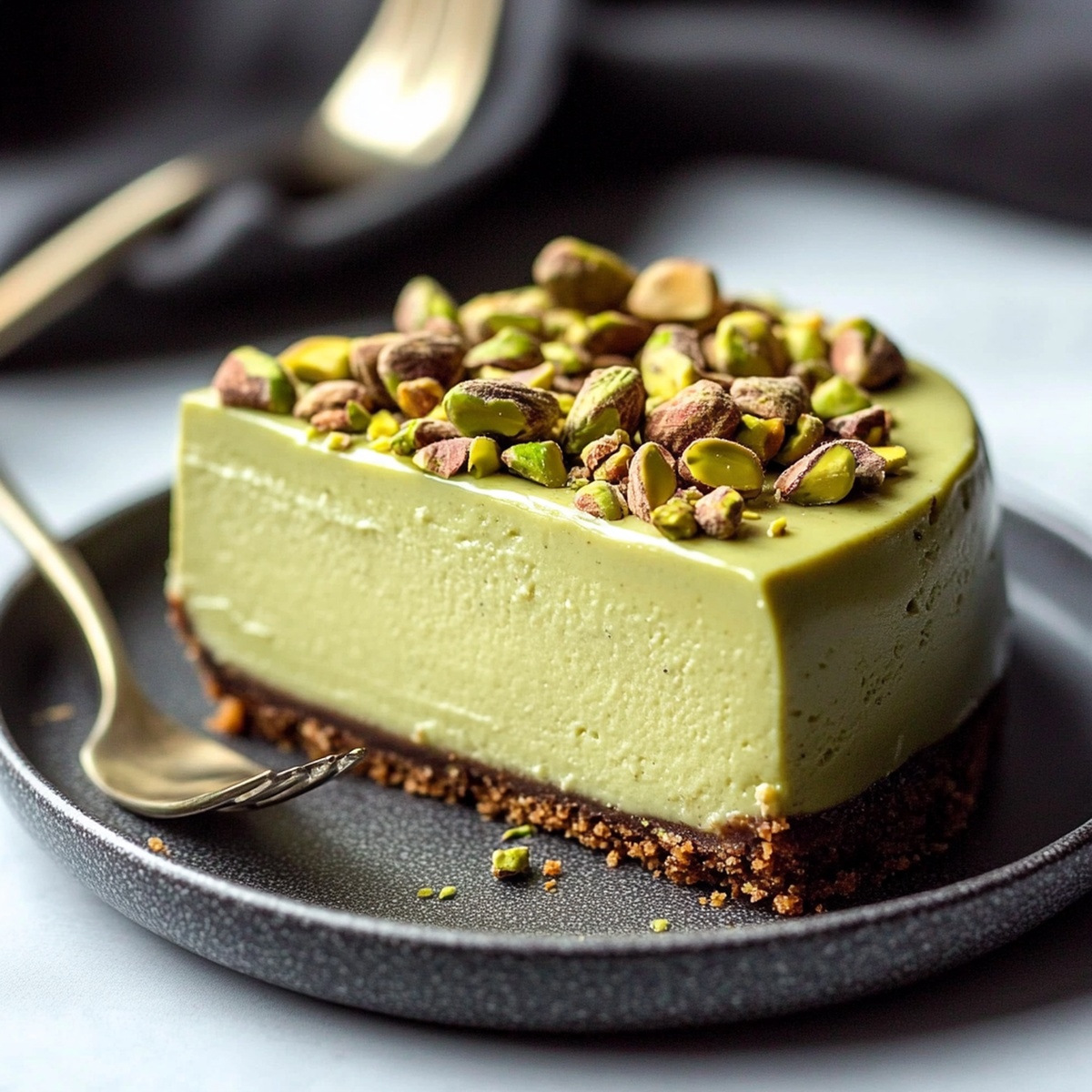Dreamy Pistachio Cheesecake With Pistachio Topping Recipe
