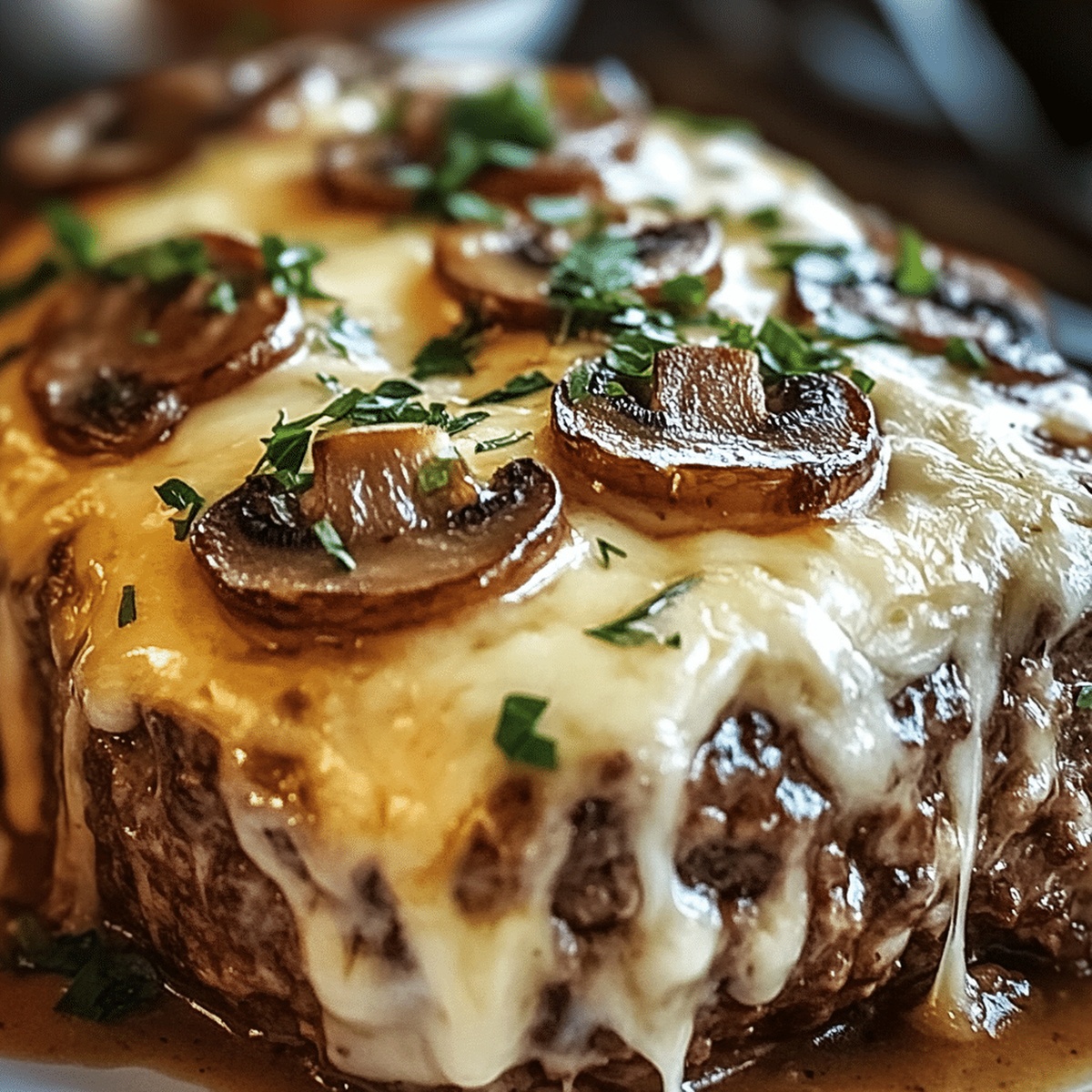Mushroom Swiss Cheese Meatloaf Recipe