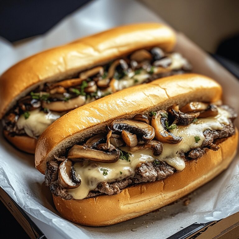 Philly Cheese Steak Sandwich With Mushrooms Recipe