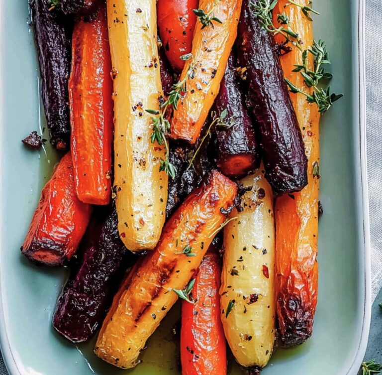 Golden Honey Roasted Colorful Carrots Recipe