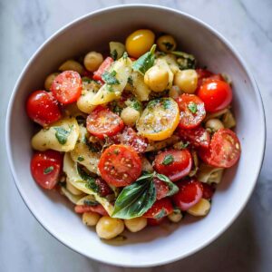 Vibrant High Protein Tomato Basil Salad Recipe