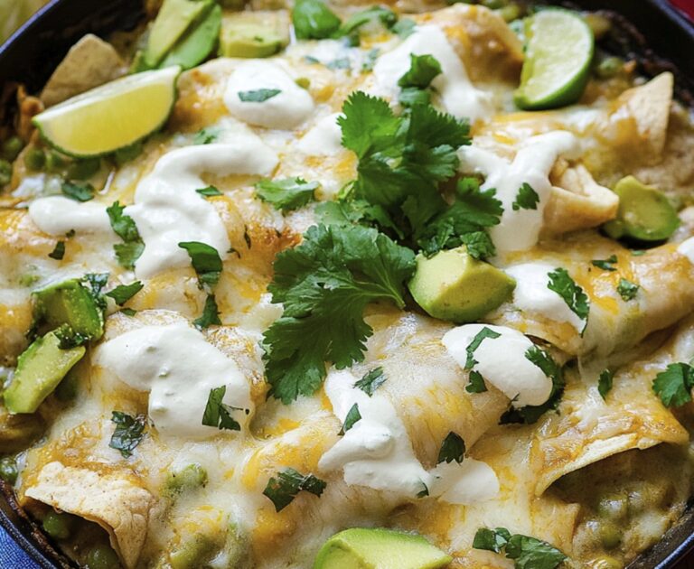 Spicy Salsa Verde Chicken Enchiladas Recipe