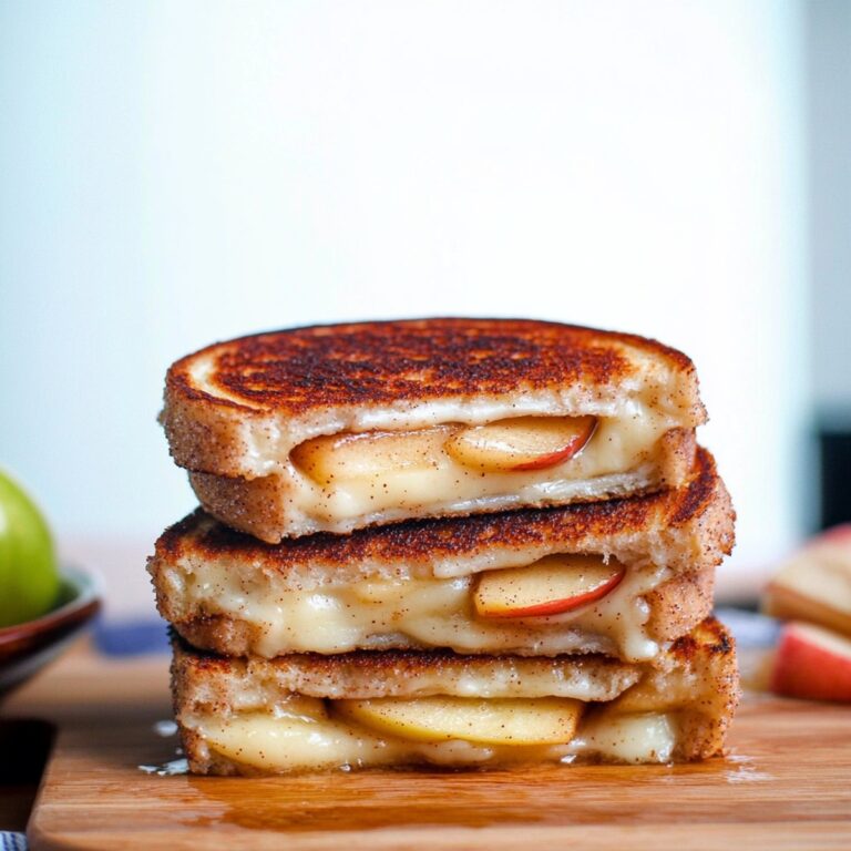 Gooey Cinnamon Sugar Brie and Apple Grilled Cheese Recipe