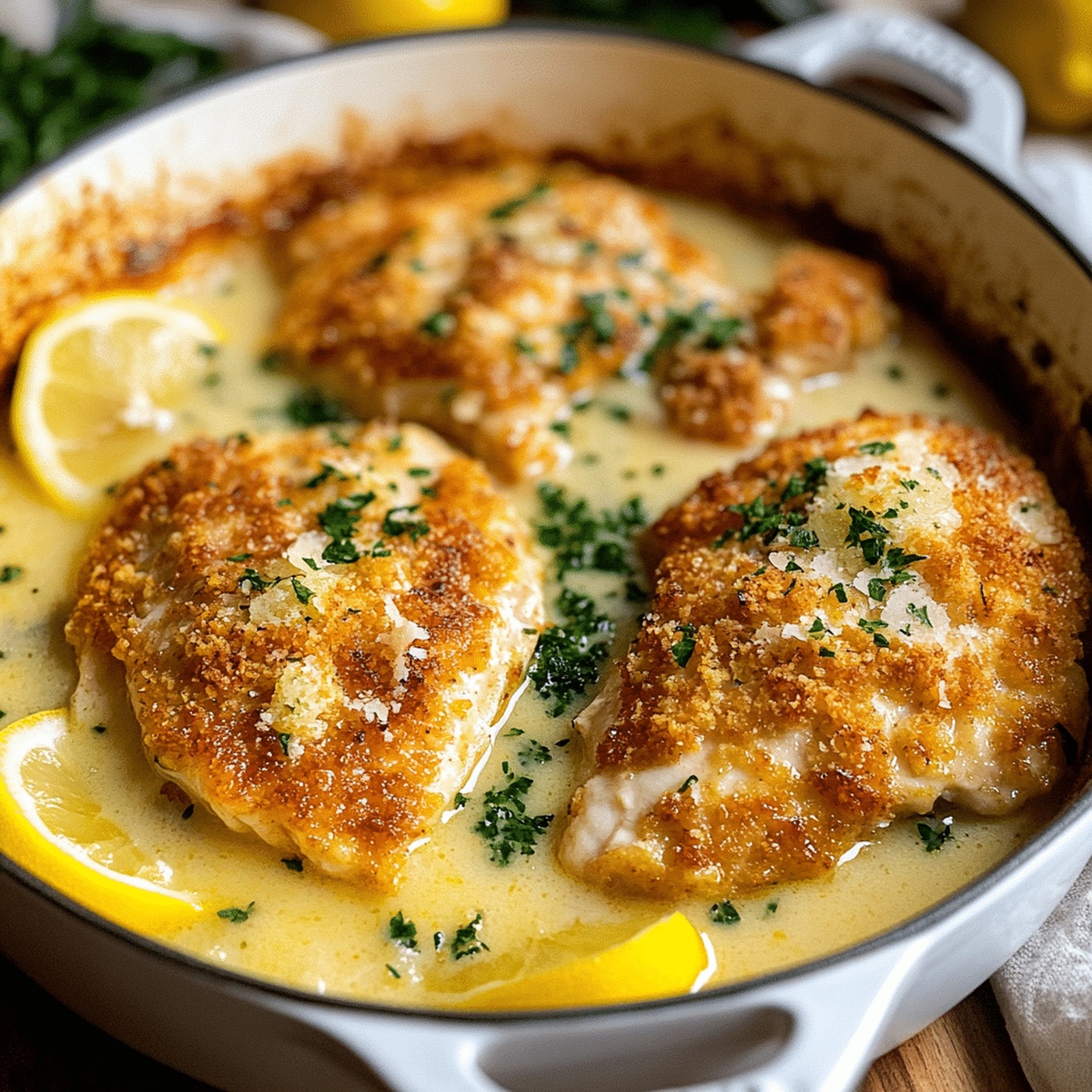 Parmesan Crusted Chicken With Lemon Butter Sauce Recipe