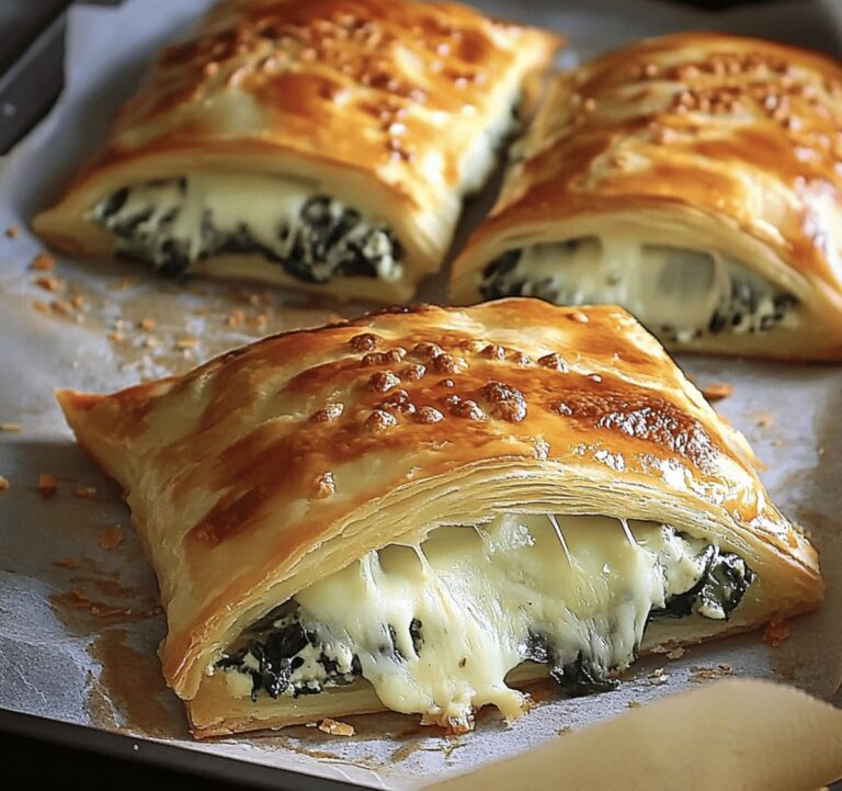 Cheese And Spinach Stuffed Pastry Recipe