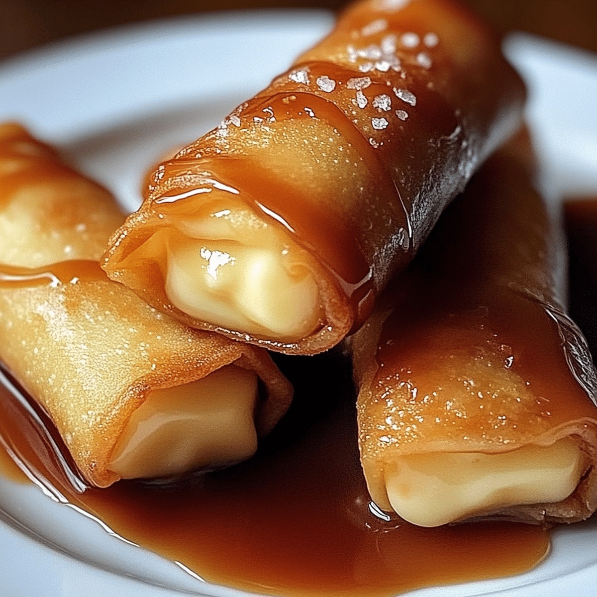 Cheesecake Egg Rolls With Caramel Sauce Recipe