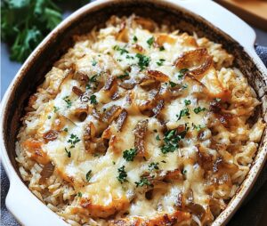 Caramelized French Onion Chicken Rice Recipe
