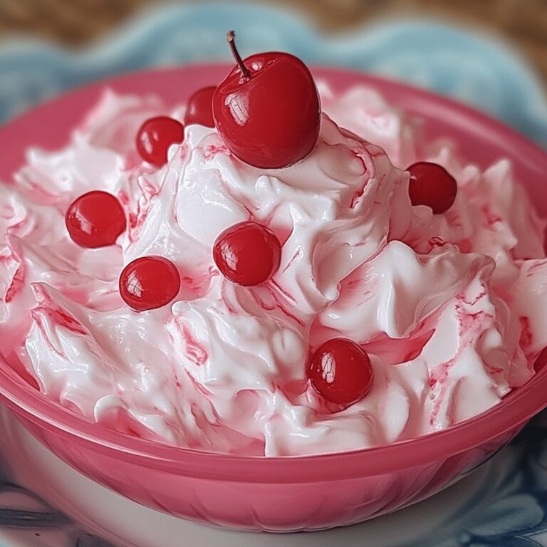 Pink Cherry Jell-O Fluff Recipe