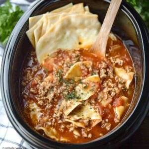 Hearty Crock Pot Lasagna Soup Recipe