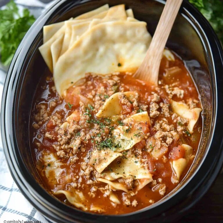 Hearty Crock Pot Lasagna Soup Recipe