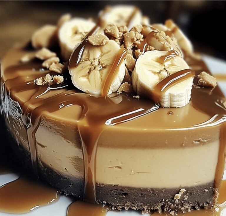 Banana Caramel Peanut Butter Cheesecake Recipe