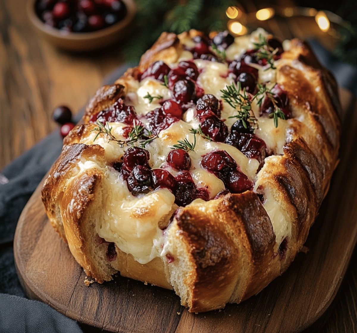 Cranberry Brie Pull-Apart Bread Recipe