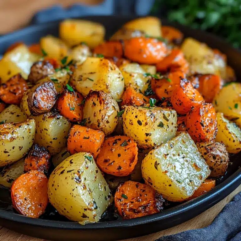 Crispy Garlic Herb Roasted Potatoes, Carrots, And Zucchini Recipe