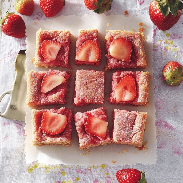 Strawberry Rhubarb Shortbread Bars Recipe