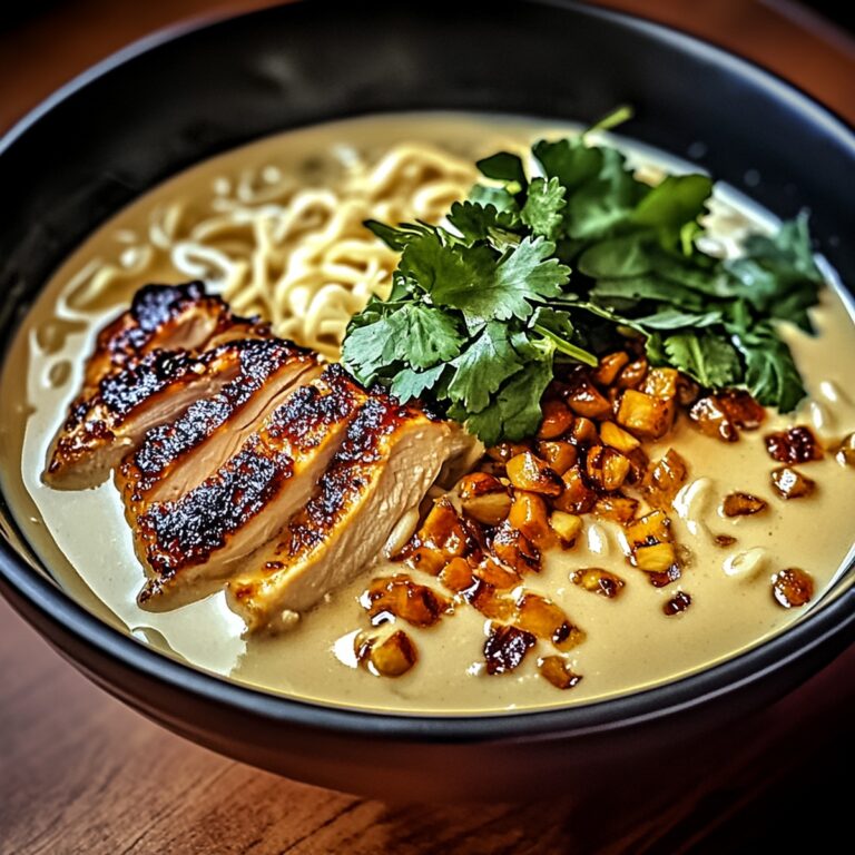 Spicy Chicken Ramen with Velvety Garlic Sauce Recipe