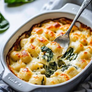Cheesy Spinach Artichoke Gnocchi Bake Recipe