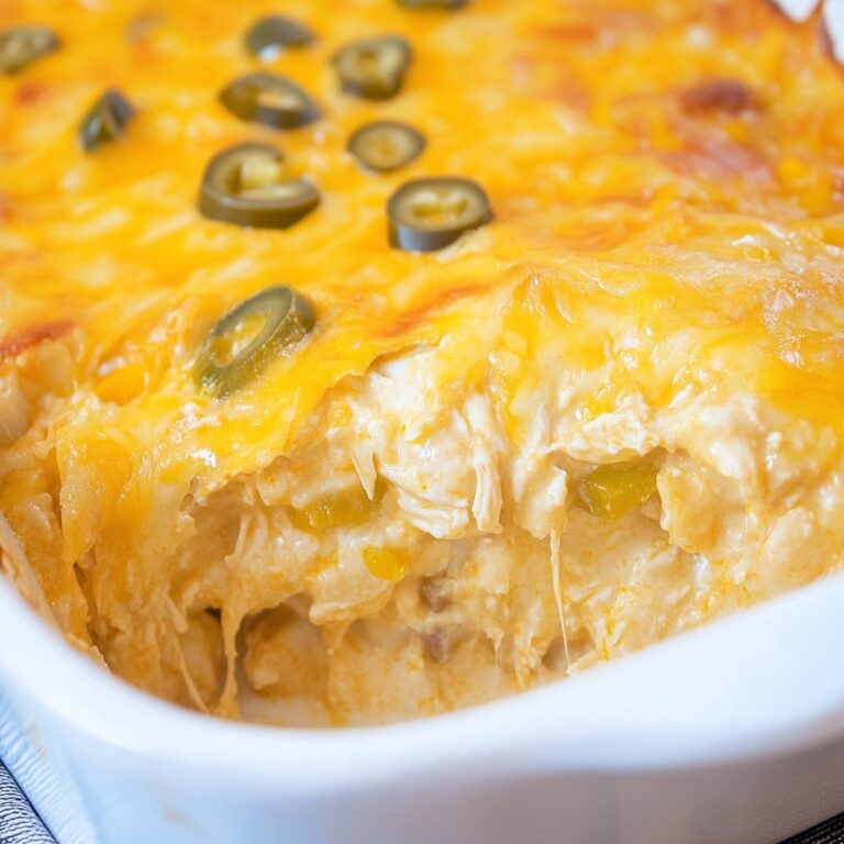 Cheesy Sour Cream Chicken Enchilada Casserole Recipe