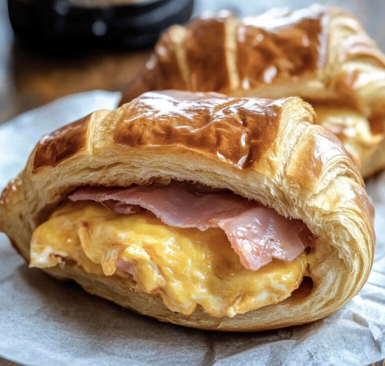 Fluffy Croissant Breakfast Sandwiches Recipe