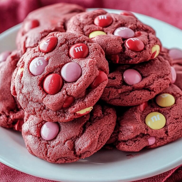 Red Velvet M&M Cake Mix Cookies Recipe