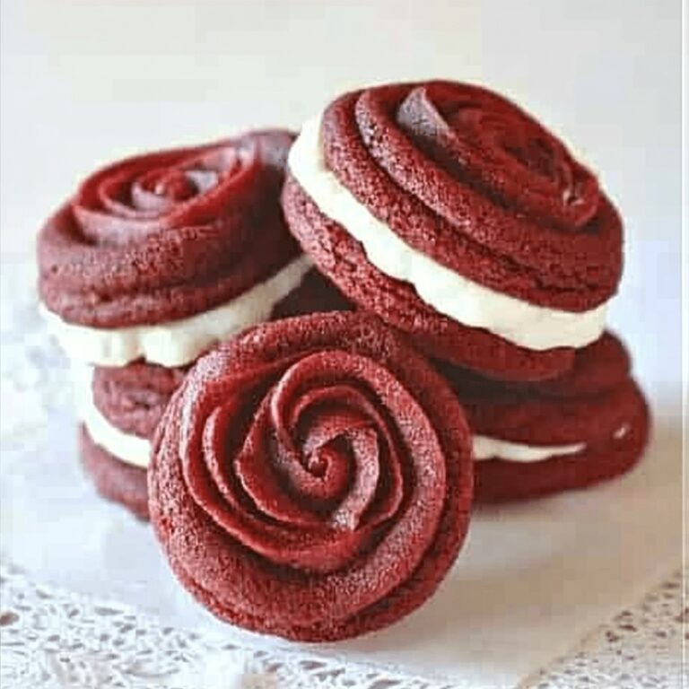 Red Velvet Rose Sandwich Cookies Recipe