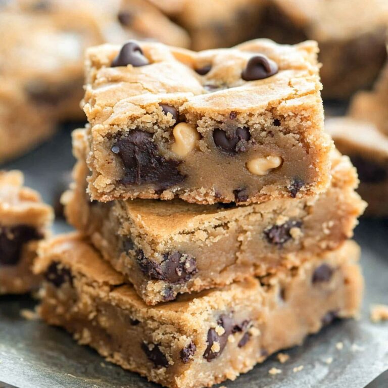 Chewy Peanut Butter Chocolate Chip Cookie Bars Recipe