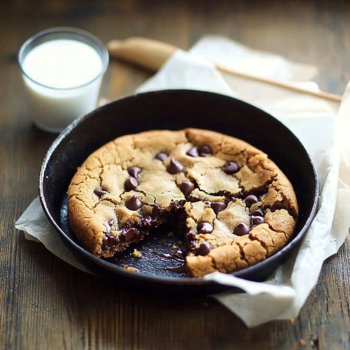 Gooey Chocolate Chip Cookie with Caramel Recipe
