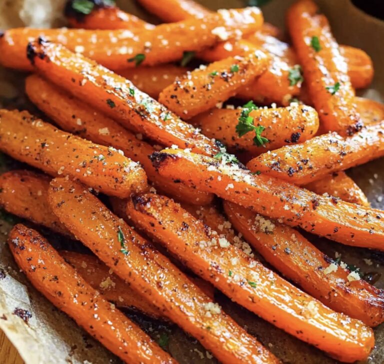 Crispy Parmesan Garlic Roasted Carrots Recipe