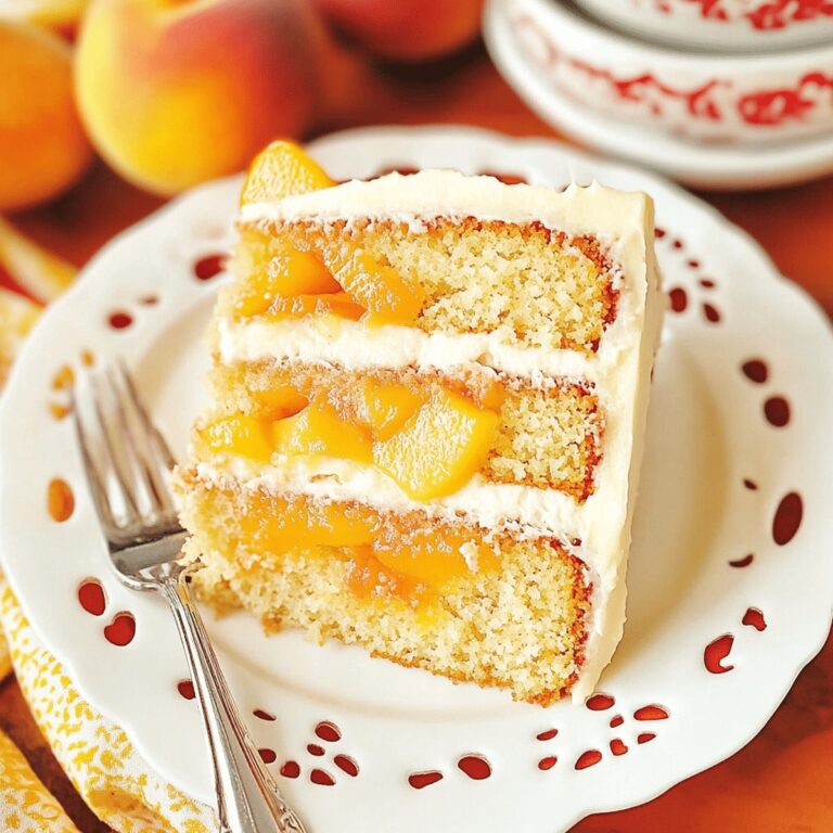 Brown Sugar Layer Cake With Peach Filling Recipe