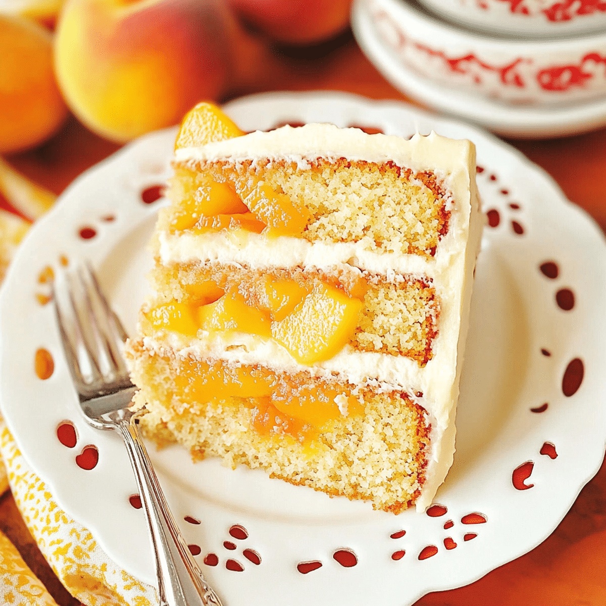 Brown Sugar Layer Cake With Peach Filling Recipe