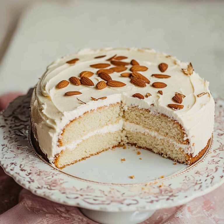 Silky Almond Cream Cake Recipe