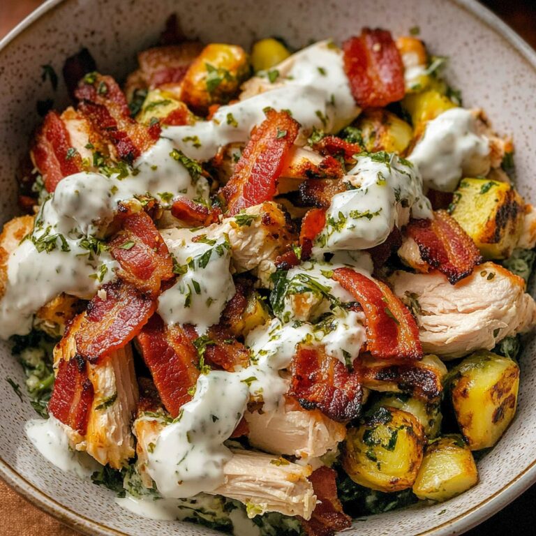 Crunchy Chicken Bacon Ranch Keto Bowls Recipe