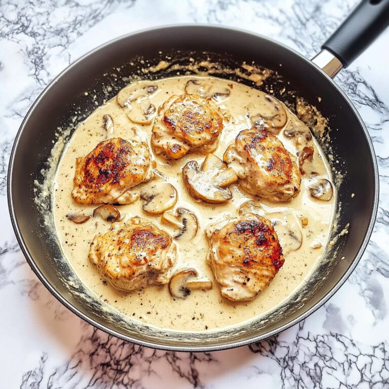 Tender Keto Chicken Thighs with Mushroom Sauce Recipe