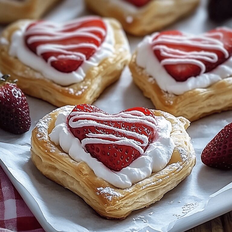 Strawberry Puff Pastry Hearts Recipe